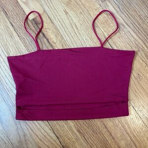 SHEIN Purple Fitted Crop Camisole with Stomach Slit